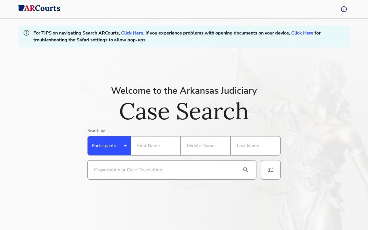 Craighead County case search public portal fields