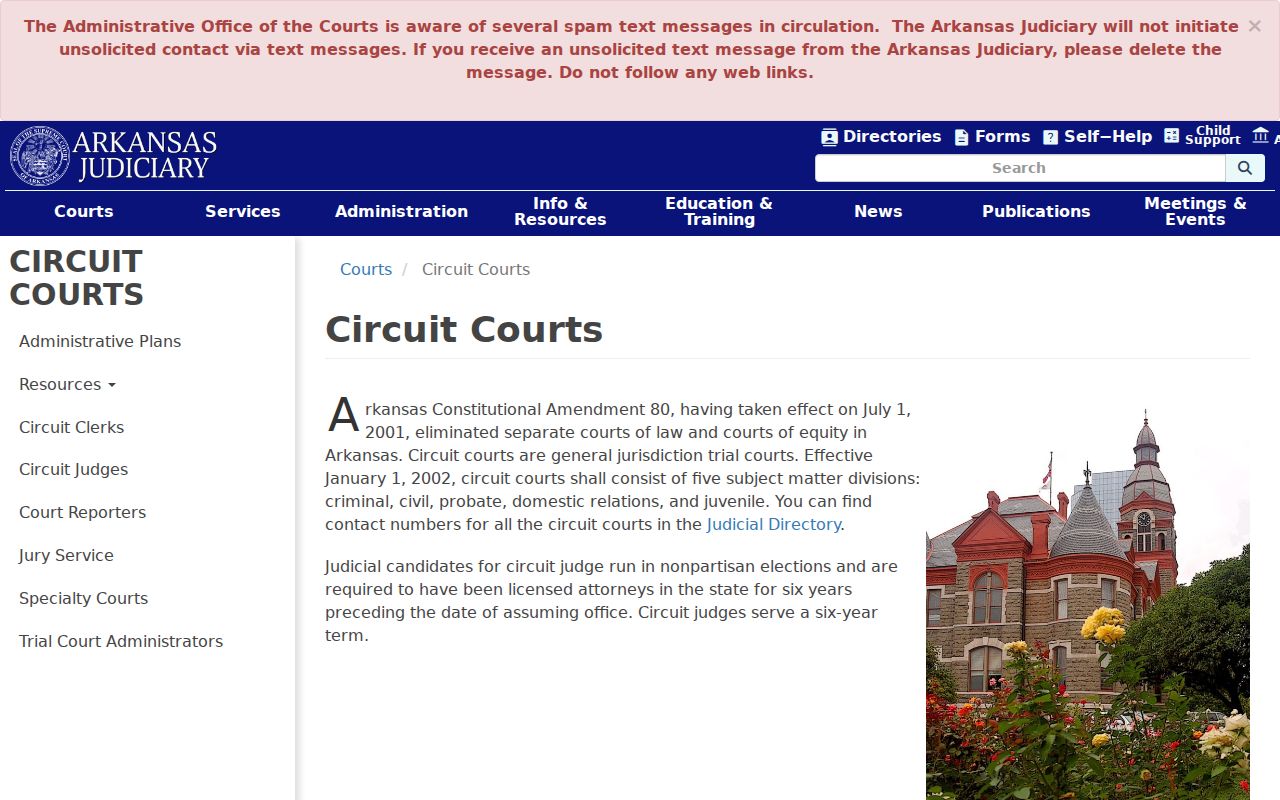 Craighead County court docket and Arkansas circuit court structure