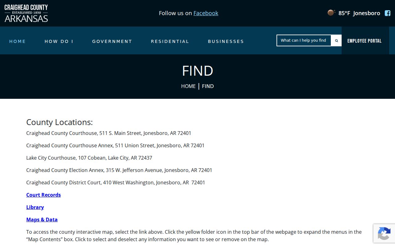 Craighead County court docket courthouse and clerk locations