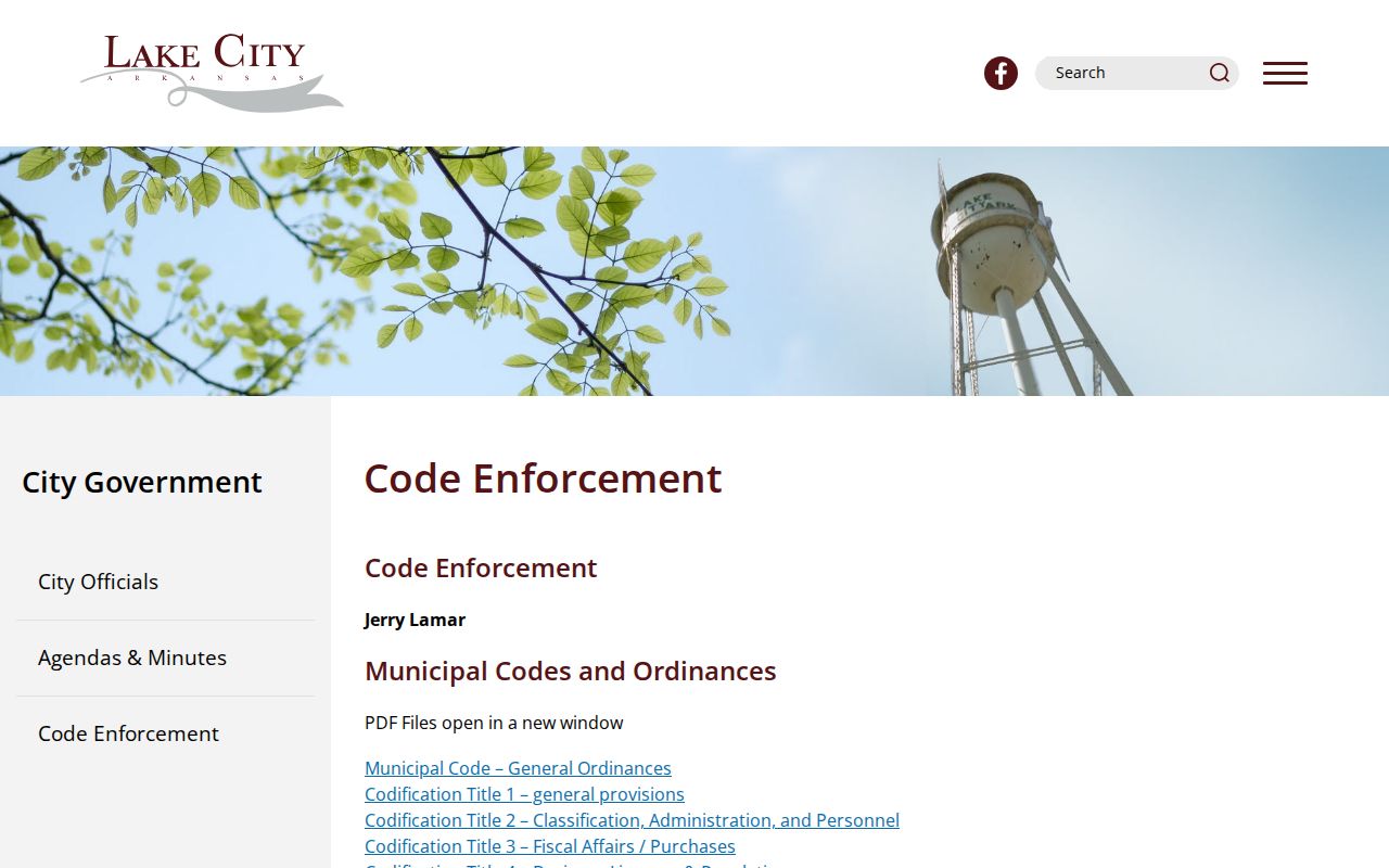 Lake City court docket and official ordinance library